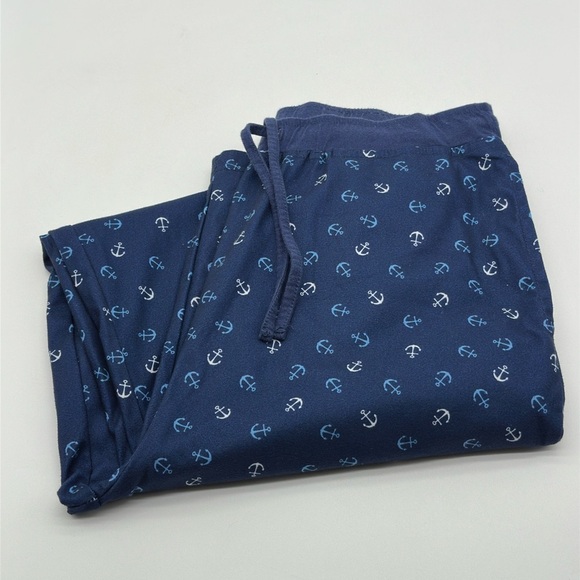 Nautica Men's Classic-Fit Nautical-Print Poplin Sleep Pants, Navy, Size Small - Picture 7 of 7